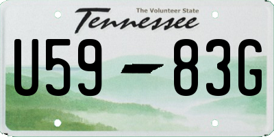 TN license plate U5983G