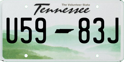 TN license plate U5983J