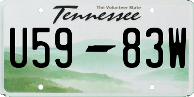 TN license plate U5983W