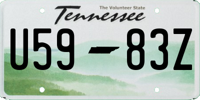 TN license plate U5983Z