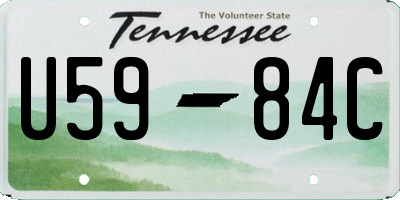 TN license plate U5984C