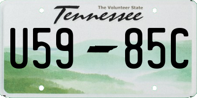 TN license plate U5985C