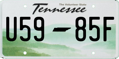 TN license plate U5985F