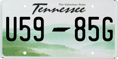 TN license plate U5985G