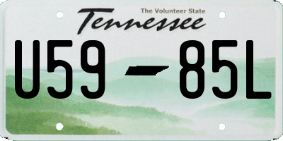 TN license plate U5985L