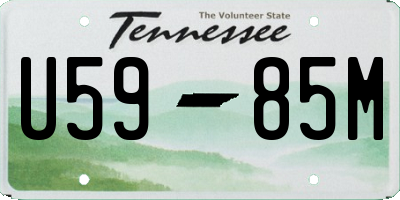 TN license plate U5985M