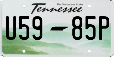 TN license plate U5985P