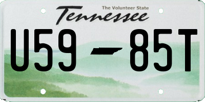 TN license plate U5985T