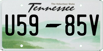 TN license plate U5985V