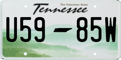 TN license plate U5985W