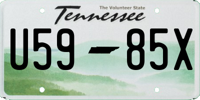 TN license plate U5985X