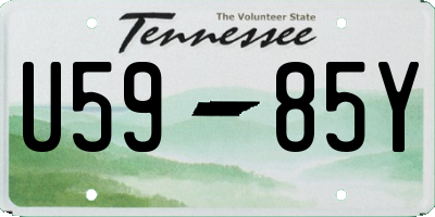 TN license plate U5985Y