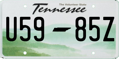 TN license plate U5985Z