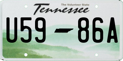 TN license plate U5986A