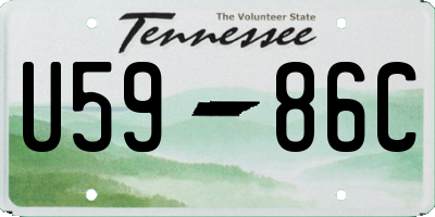 TN license plate U5986C