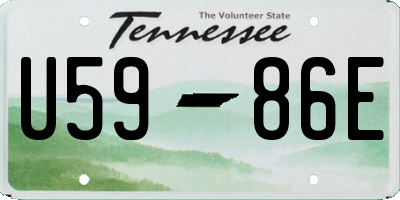 TN license plate U5986E