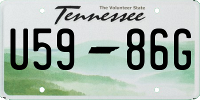 TN license plate U5986G
