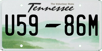 TN license plate U5986M