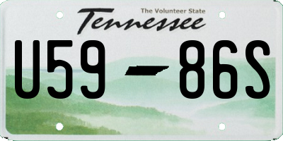 TN license plate U5986S