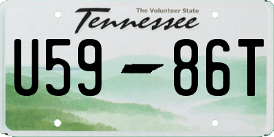 TN license plate U5986T