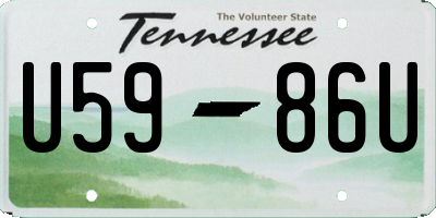 TN license plate U5986U