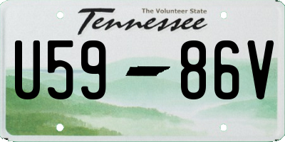 TN license plate U5986V