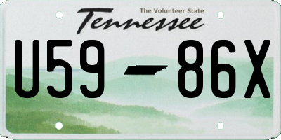 TN license plate U5986X