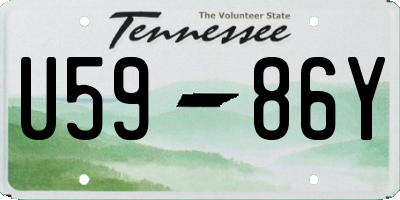 TN license plate U5986Y