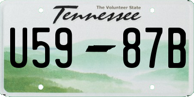 TN license plate U5987B