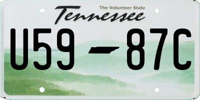 TN license plate U5987C