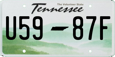TN license plate U5987F
