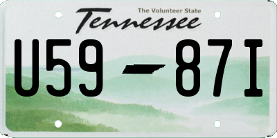 TN license plate U5987I