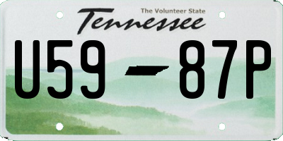 TN license plate U5987P