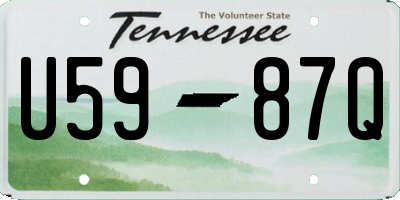 TN license plate U5987Q