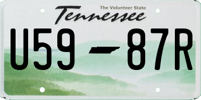 TN license plate U5987R