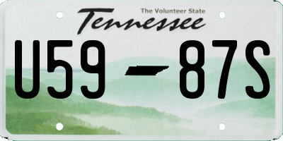 TN license plate U5987S