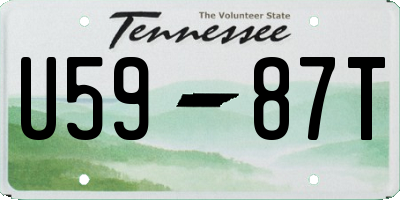 TN license plate U5987T