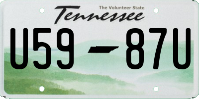 TN license plate U5987U