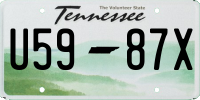 TN license plate U5987X