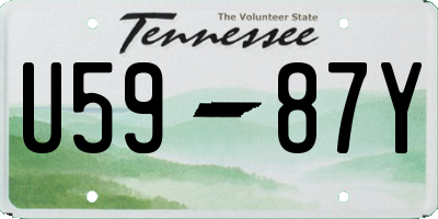 TN license plate U5987Y