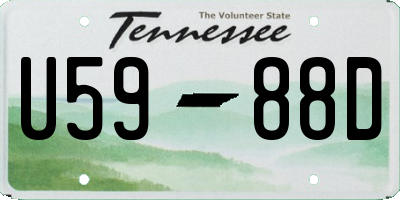 TN license plate U5988D