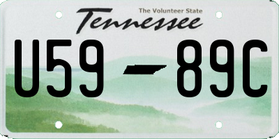TN license plate U5989C