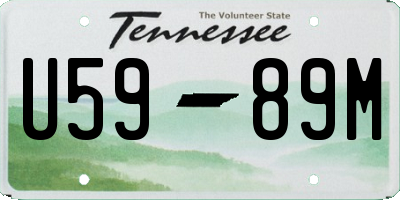 TN license plate U5989M