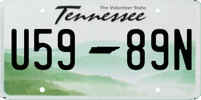 TN license plate U5989N