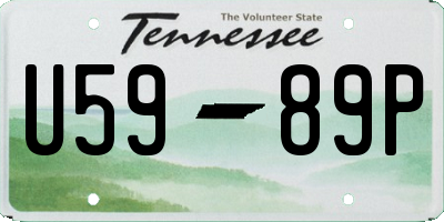 TN license plate U5989P