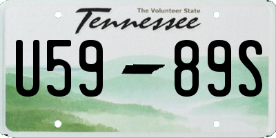 TN license plate U5989S