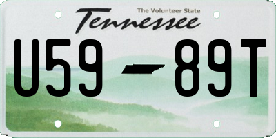 TN license plate U5989T