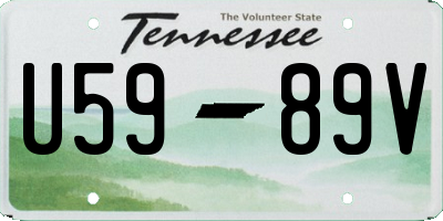TN license plate U5989V