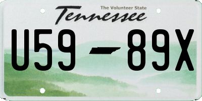 TN license plate U5989X