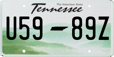 TN license plate U5989Z